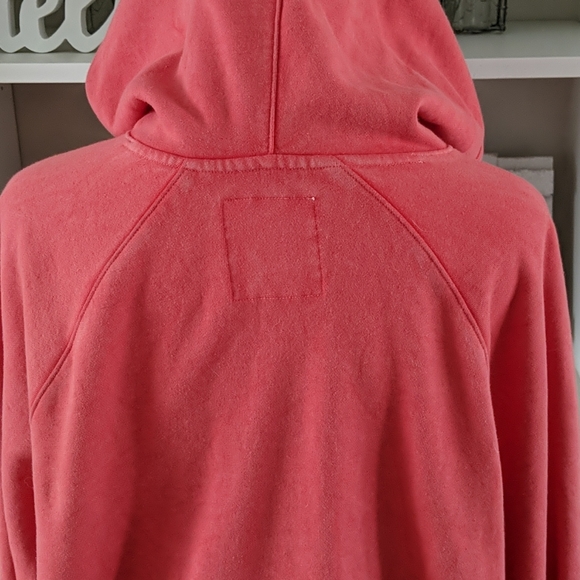 Mossimo Distressed Red Hooded Sweatshirt XL - Picture 5 of 9
